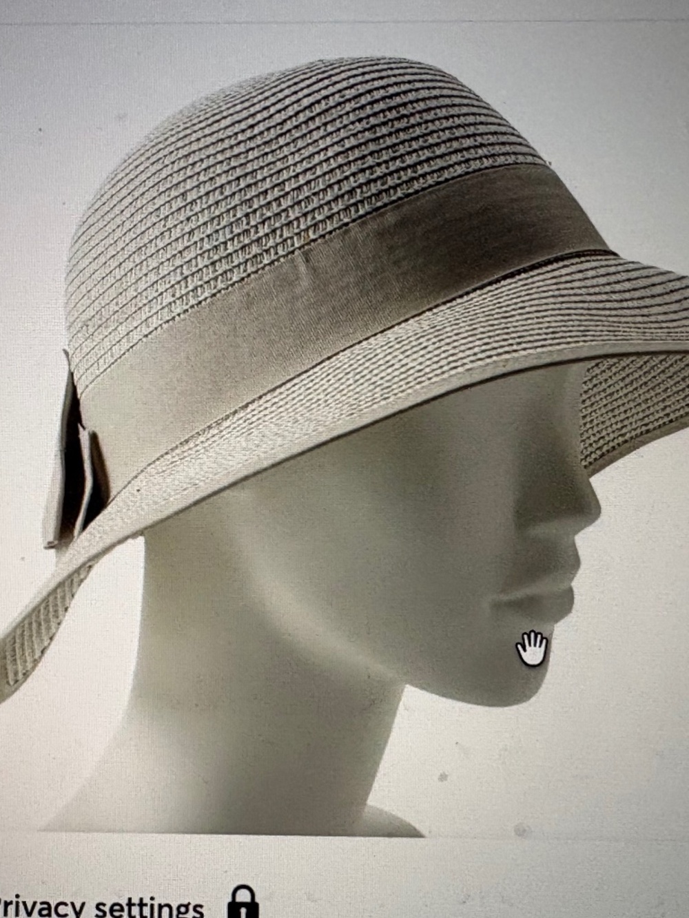 Adjustable Lauren Conrad Split Back Cloche Trim Hat NWT